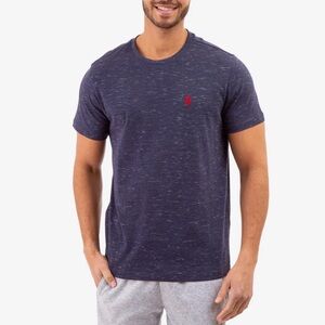 Aeropostale Heathered Navy T-Shirt with Red Logo